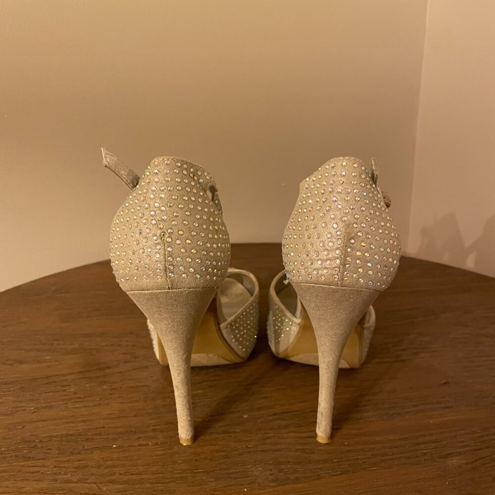 Metallic Rhinestone Heels - Picture 3 of 3